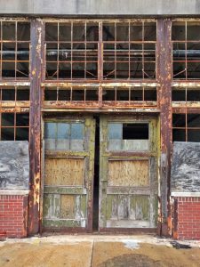 Beautiful old doors, still original, at the Albert Kahn Ford plant in Jacksonville
